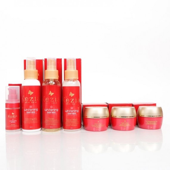 Kezia Paket Whitening Series + Pink Brightening Gel + Serum